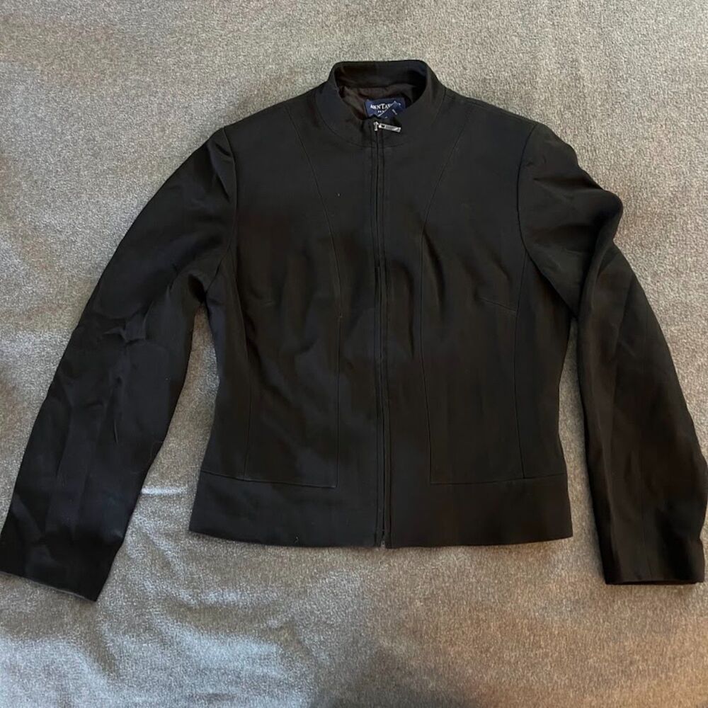 Ann Taylor Petites Black Collarless Jacket, Size 6P
